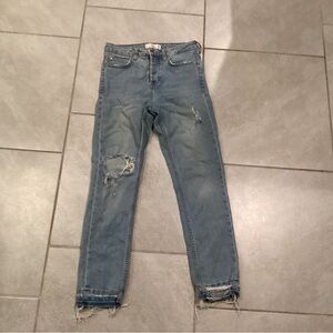 MNG Retro Women's Distressed Light Blue Jeans